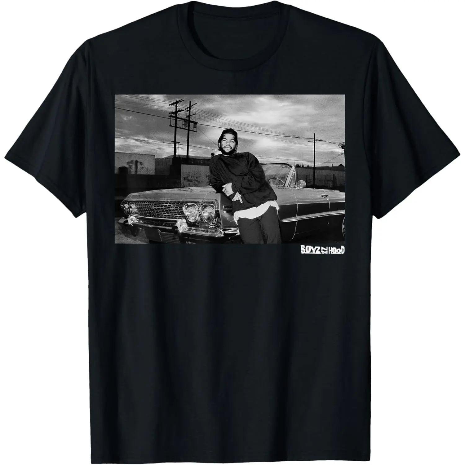 Boyz N The Hood Doughboy Leaning On Impala Portrait T-Shirt Streetwear Graphic