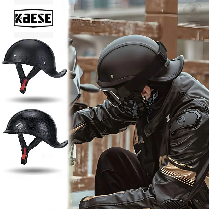 Dacktail Rider KAESE DOT-Approved Vintage Ducktail Helmet for Cruisers - TikTok Shop