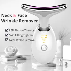 EMS Thermal Neck Lifting And Tighten Massager Wrinkle Remover Electric Microcurrent Wrinkle Remover