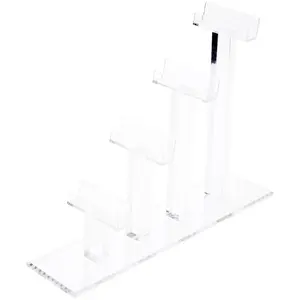 Plymor Clear Acrylic 3 Frame Display Risers for Eyeglasses