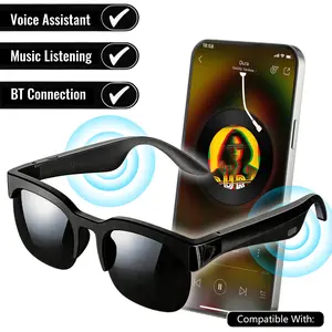 Wireless Smart Glasses with Bluetooth Voice Control, Open-Ear Audio Glasses for Hands-Free Music & Hands-Free Calls, UV Protection Sunglasses Outdoor Men Women Gifts