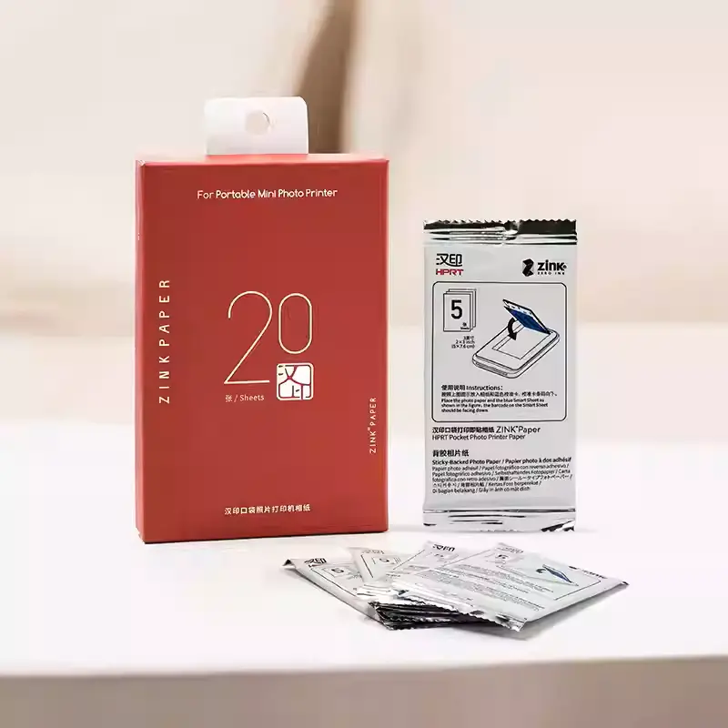 Z1/Z2 Photo Paper Refills – 2×3” Instant Photo Paper with Sticky Back for Instant Cameras, 20 Sheets
