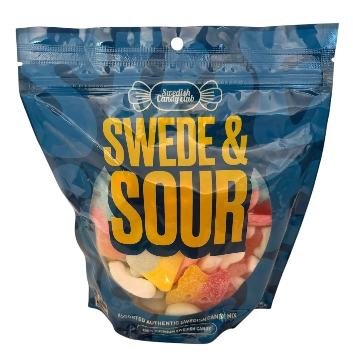 Swedish Candy Club Swede and Sour - New Mix C 1.5 lbs Assorted Swedish Candies Including BUBS Banana Caramel Ovals & Sour Skulls