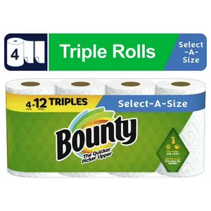 Bounty Paper Towels Select-a-Size, 4 Triple Rolls