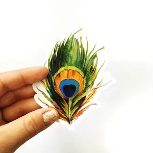 Peacock Feather Vinyl  Sticker