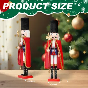 Handmade Nutcracker Soldier  2025 Christmas Desktop Decoration & Holiday Centerpiece