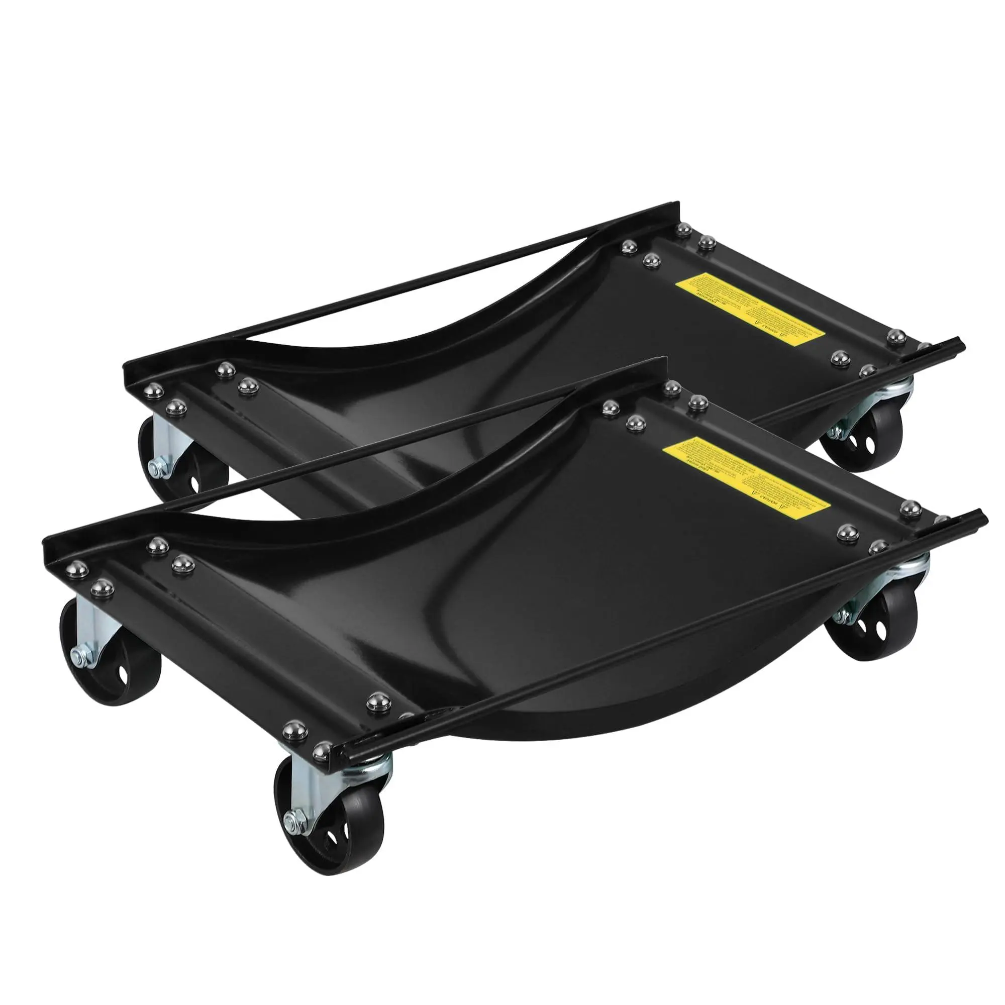 2-Piece Car Wheel Dolly Set, 5000 lb Total Capacity, Heavy-Duty Vehicle Moving Dollies with Locking Swivel Caster Brakes, Steel Wheel Skates for Trucks, Trailers, Boats, Motorcycles & Garage Use