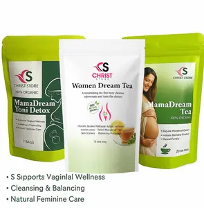 MamaDream Tea Set 20 bags - 100% Organic  Detox & Fasil pou fè pitit Tea - 7 & 10 Tea Bags -