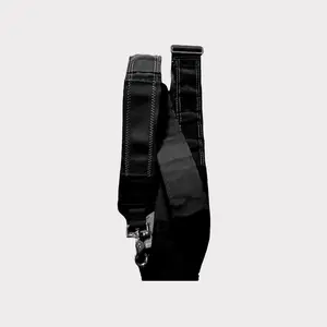 Black Tactical Firefighter Radio Strap - Padded, Adjustable & Washable
