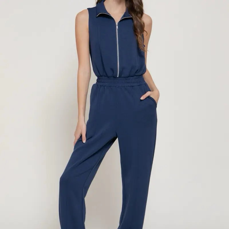 NAVY BUTTERSOFT MODAL JUMPSUIT