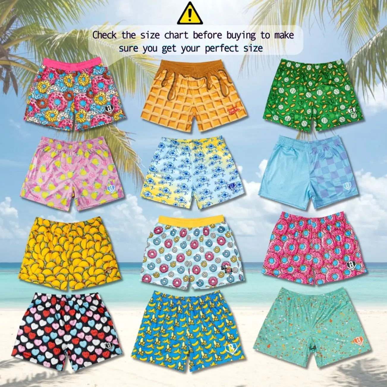Ice Cream Shorts Collection, Baseball Shorts Trendy, Sugar Rush Donut Short, Batter Up Short, Stay Cool All Season, Premium Mesh Athletic Shorts for Youth & Adults