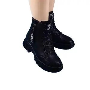 Women'S Winter Boots - Winter Shoes, Thick Platform Sole for Height & Warmth, Lace-Up Ankle Boots with Non-Slip Rubber Outsole,   Cold Weather Shoes for Everyday & Formal Outfits - Black Boots for Fall/Winter Seasons, Cold Weather cowgirl