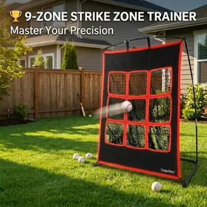 Kapler Pro Pitching Target - 9-Zone Strike Zone Training Net - Backyard & Field Practice for Baseball Softball Players, Coaches & Youth Teams