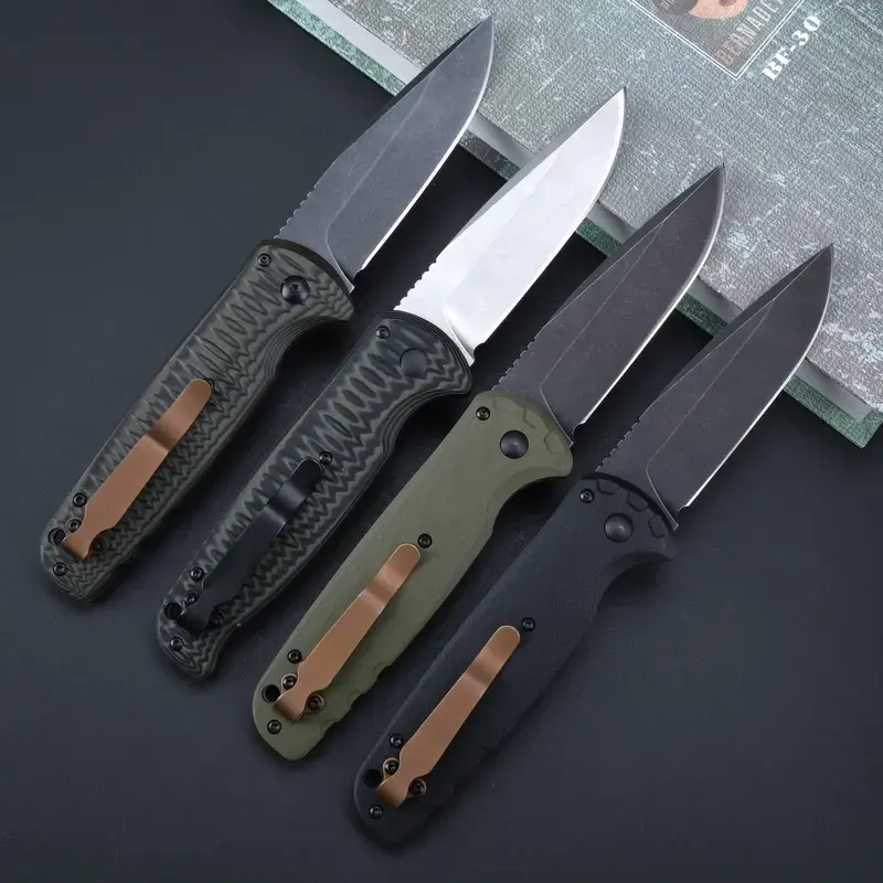4300BK Outdoor folding knife, G10 handle, high hardness steel, EDC tool for outdoor camping, driving, fishing, best gift