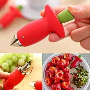 Multifunctional strawberry corer, pineapple slicer, innovative tomato stem remover, strawberry leaf remover, practical fruit peeling tool, essential for home kitchens, popular online kitchen accessory gadget