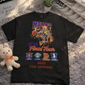 Mamba Final Four 2025 San Antonio T-Shirt Vintage Basketball Graphic Tee Auburn Florida Gators Houston Cougars Duke Blue Devils March Madness Fan Shirt Unisex Gift USA Sports Apparel