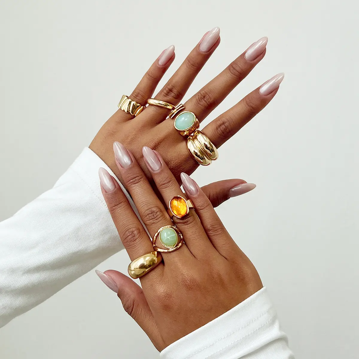 02 Light Gold Ring Set 6297