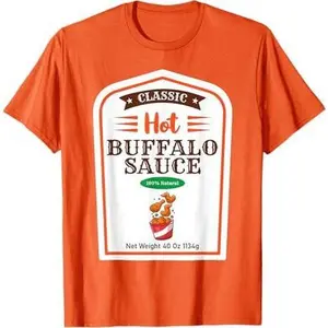 Hot Buffalo Sauce Uniform Cool Halloween Chicken Wings Sauce T-Shirt