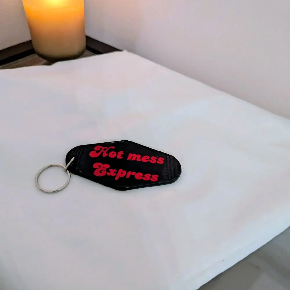 Hot mess express funny keychain