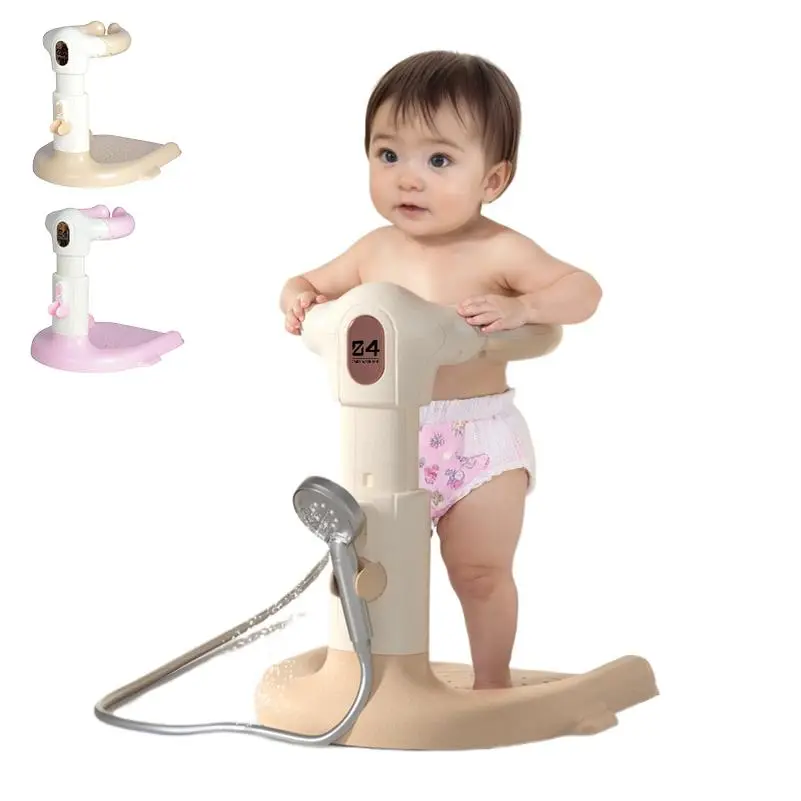 Baby Multifunctional Standing Bath Support - Anti-Slip & Anti-Pinch Design, Adjustable Shower Stand for Infants 5-36 Months convenient bathtub
