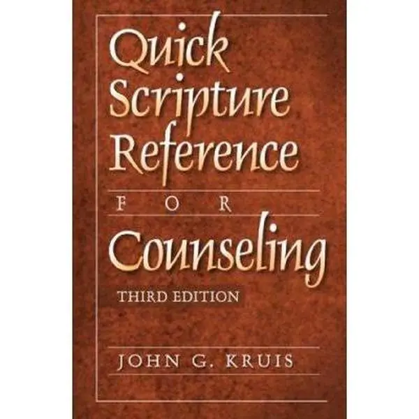 USED Book - Quick Scripture Reference for Counseling by John G. Kruis (Paperback) - english