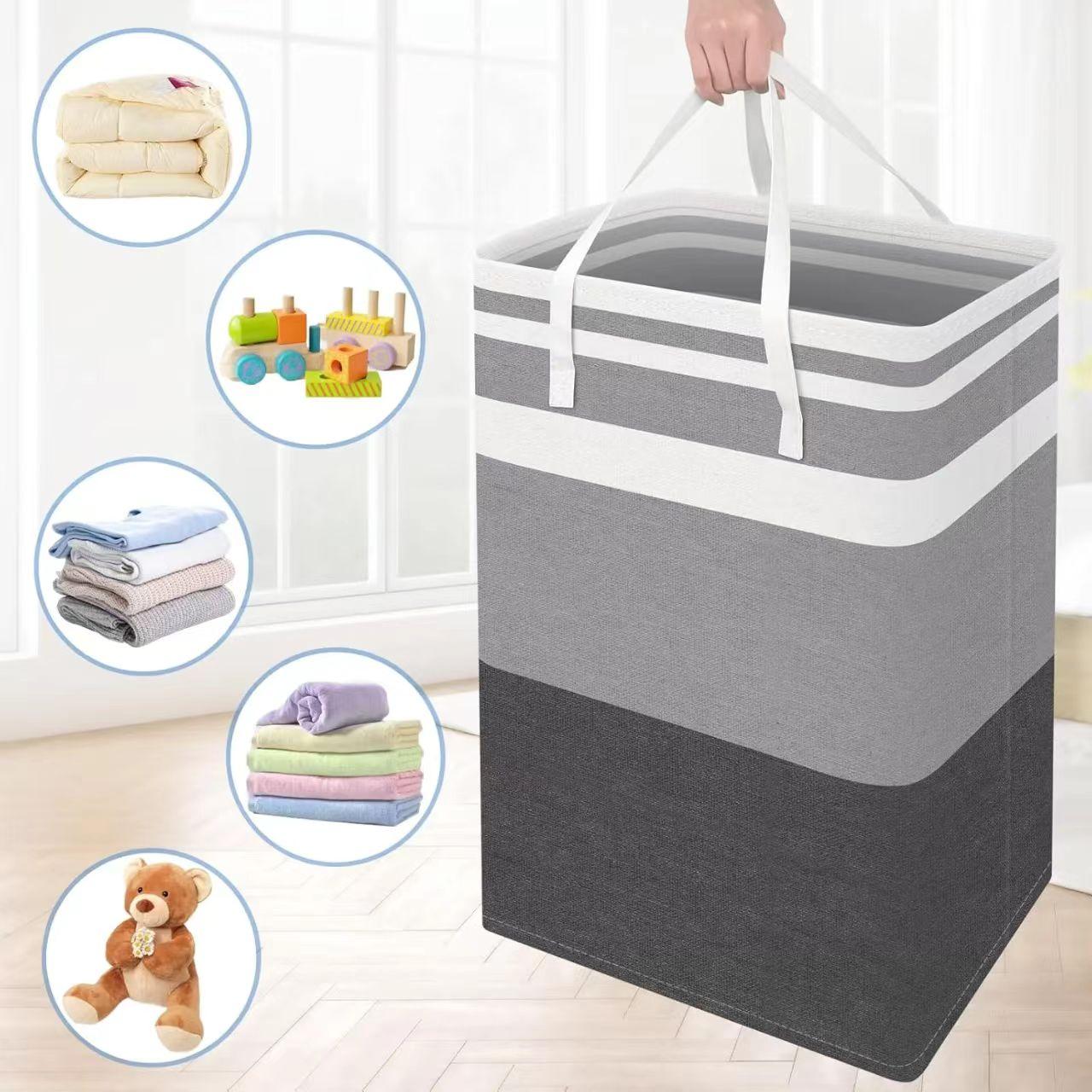Large 75L Foldable Laundry Basket, Waterproof Freestanding Storage Organizer with Carry Handles for Clothes, Towels & Toys – Ideal for Home & Dorm Use Large 75L Foldable Laundry Basket, Waterproof Freestanding Storage Organizer with Carry Handles for Clothes, Towels & Toys – Ideal for Home & Dorm Use