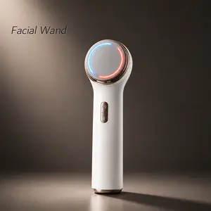 Portable Hot & Cold Facial Wand with Red Blue Light, USB-C Rechargeable Face Massager for Skincare Routine, Cooling & Warming Beauty Device for Face Care, Facial Massage Tool for Glowing Skin, Serum & Mask Skincare Companion