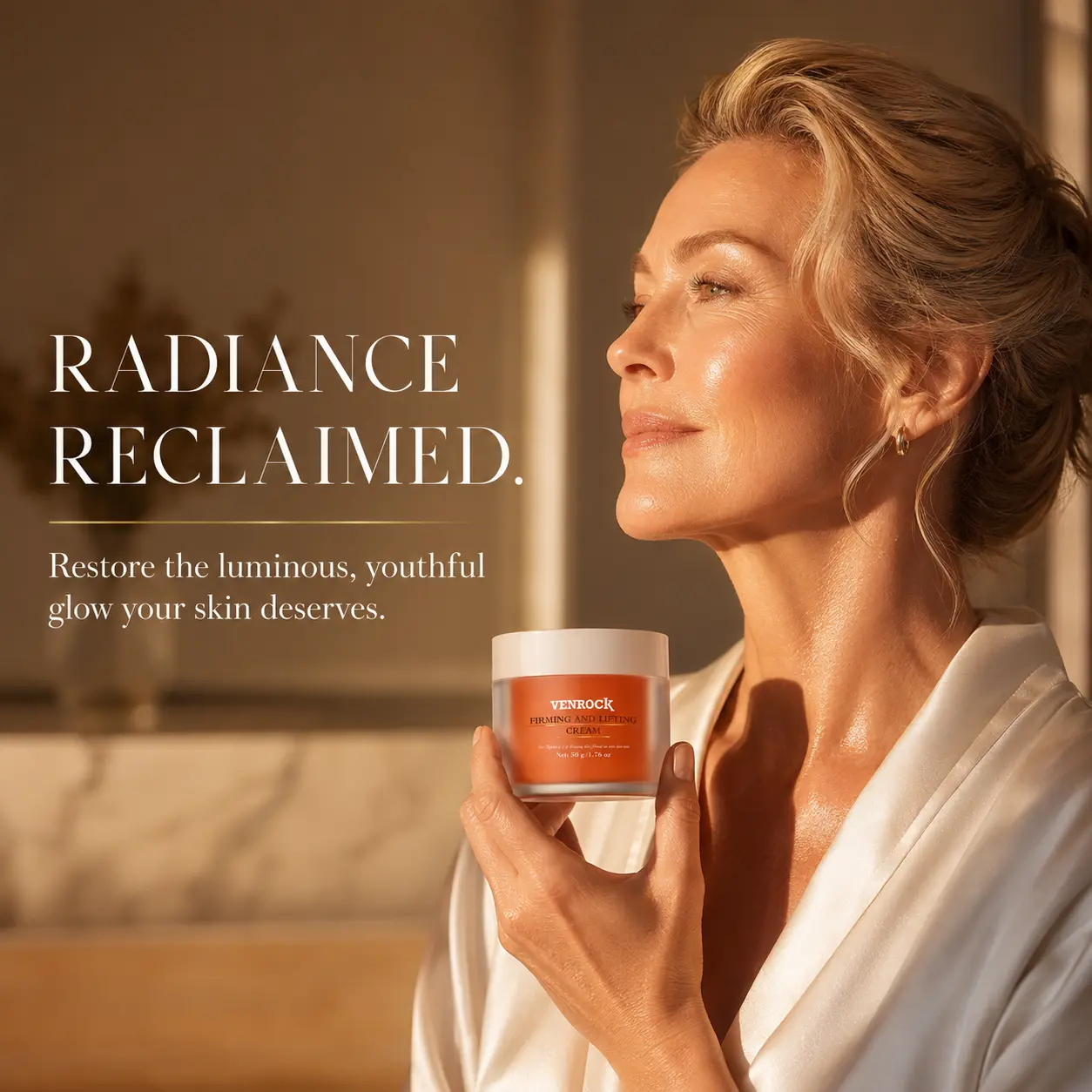 34 VENROCK facial wrinkle cream, which firms the face and neck skin, is also a moisturizing cream and a unisex neck cream