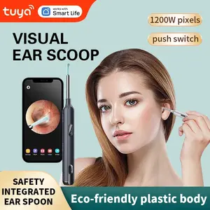 Smart Earwax Removal Tool, Mobile Phone Visible LED Cleaning, Safe Comfort Design, Includes 1 Main Machine & 4 Silicone Tips