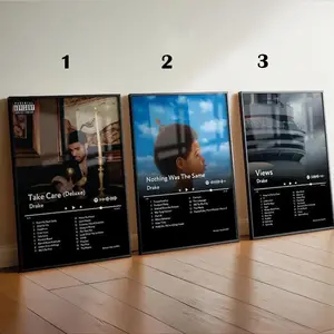 Set of 3 Album D-Drake Bundle Cover Posters Premium Wall Art Poster Unframed HD Print Home Office Decor Unique Trendy Gift