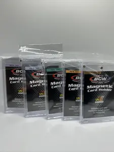 BCW Magnetic Card Holders 35pt 55pt 75pt 130pt 180pt lot of 5 magnetic holders