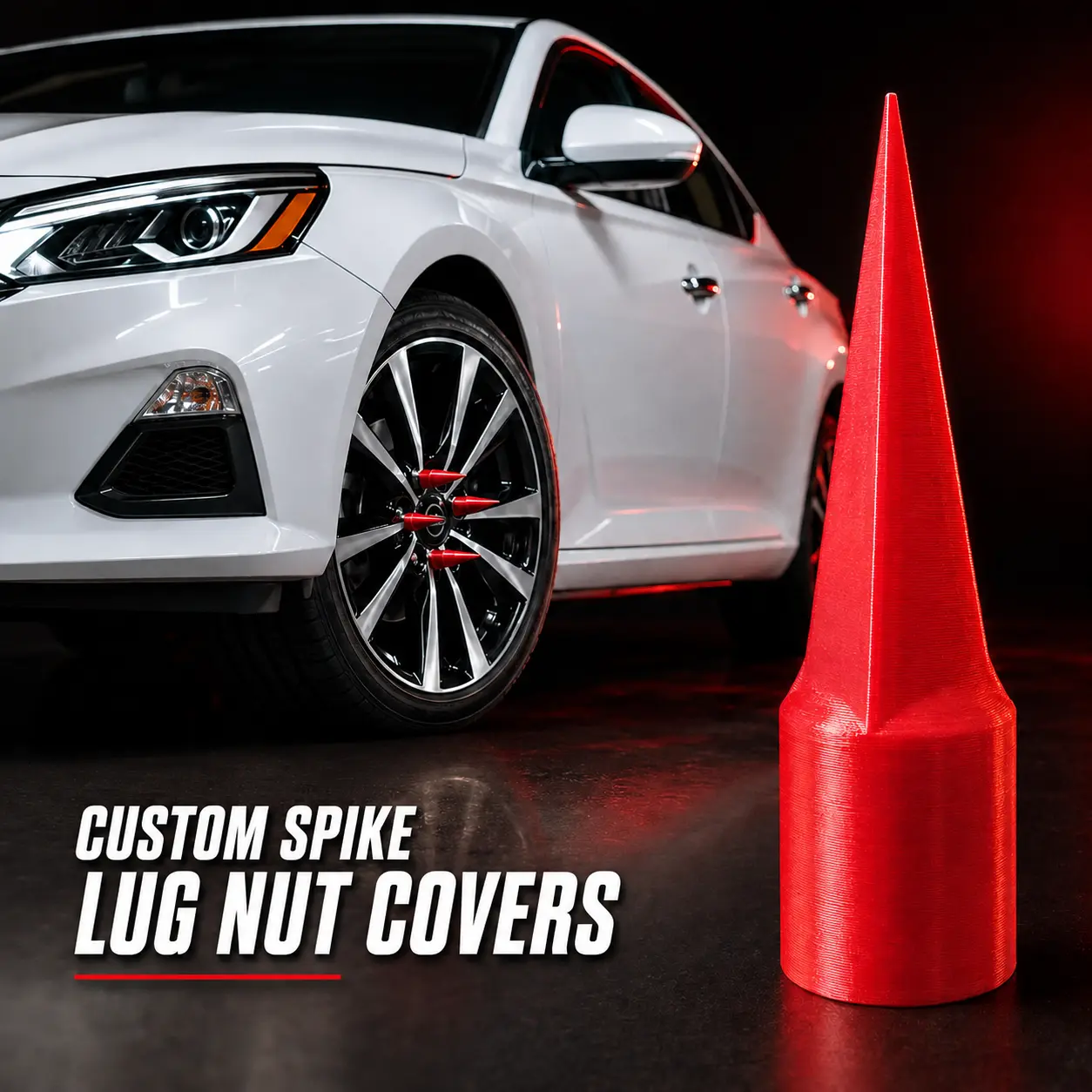 Spiked Lug Nut Covers, Automotive Car Exterior Decoration Accessories
