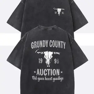 Vintage Western Graphic Tee - Heavyweight 230g Oversized Cowboy Cowgirl T-Shirt, Soft Wax Print Front & Back Design for Men & Women | Retro 90s Style Summer Tee