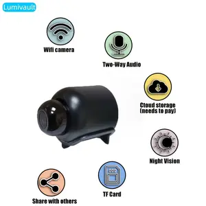 Lumivault Wireless Security Camera X5, WiFi Connection High Pixel, Motion Detection Alarm, Two-Way Voice Intercom, USB Charging Battery Powered, Magnetic