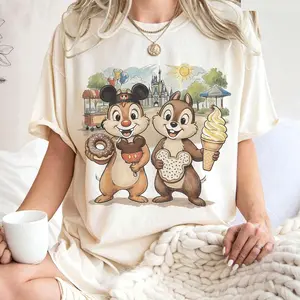 Funny #ChipAndDale Snack Shirt, Park Ice Cream Shirt, #ChipAndDale Double Trouble Tee, Magic Kingdom Family Outfit Y52EG