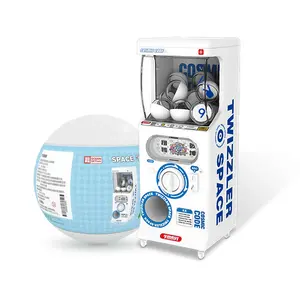 Mini Gacha Machine 1:12 Scale, Cute Rotating Capsule Toy Display for Desk & Dollhouse, Mini Vending Machine Decor Fidget Toy