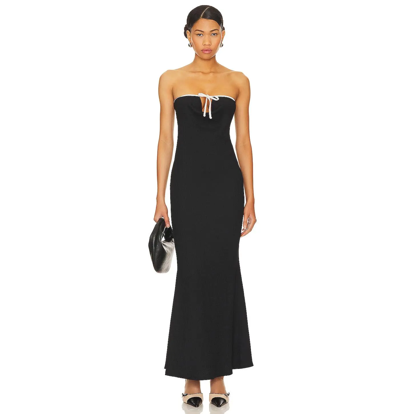 LIONESS Illuminating Maxi Dress in Onyx
