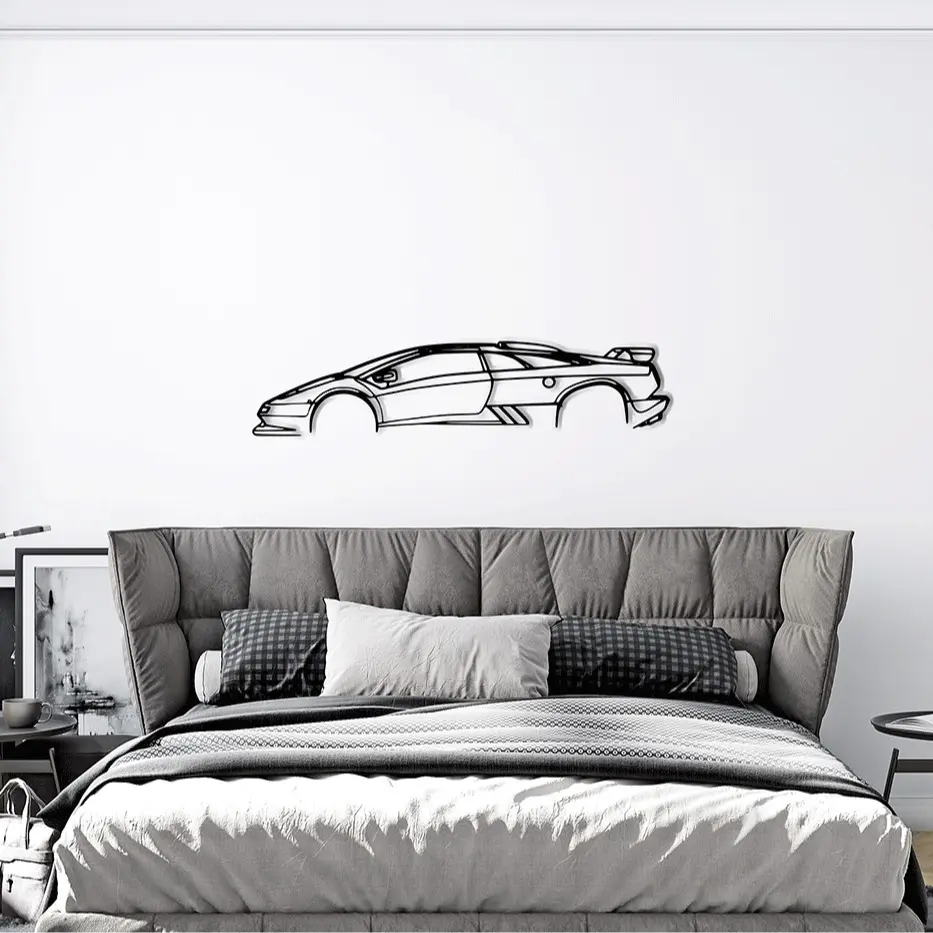 Lamborghini Diablo SE30 Wall Art Handmade Car Decor Laser-Carved Wood Sign Personalized Garage Gift 3D Decor for Car Enthusiasts