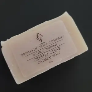 Prismatic Soap Company - Crystal Clear Unscented Oatmeal Bar Soap for Eczema - Hypoallergenic and Nourishing - Soothing Moisturizing Organic Cleansing care natural handmade Daily Sunflower