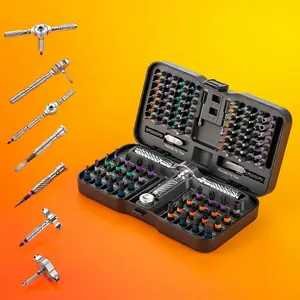 Hand Tool Set, Magnetic Screwdriver Kit, Replaceable Screwdriver Bits, DIY Flexible Shaft Design, Ideal for Furniture Assembly & Precision Repair Tools