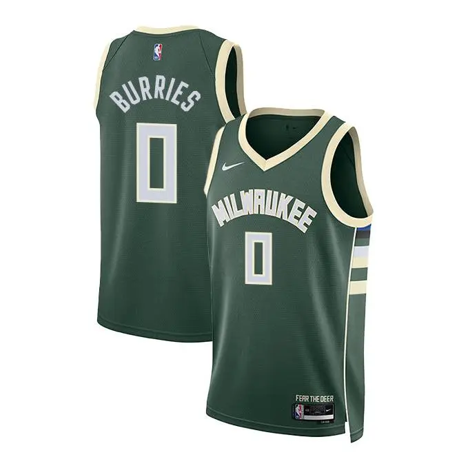 Nike 2022 Icon Edition Brayden Burries Milwaukee Bucks Swingman Jersey