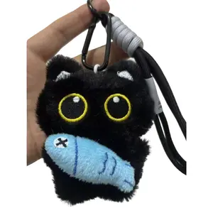 Cat Series Bag Charm Keychain Kawaii Pendant, Casual Style Stylish Backpack Charm Accessory, Compatible with Airline Tag Wallets, Ideal Gift for Bags & Backpacks
