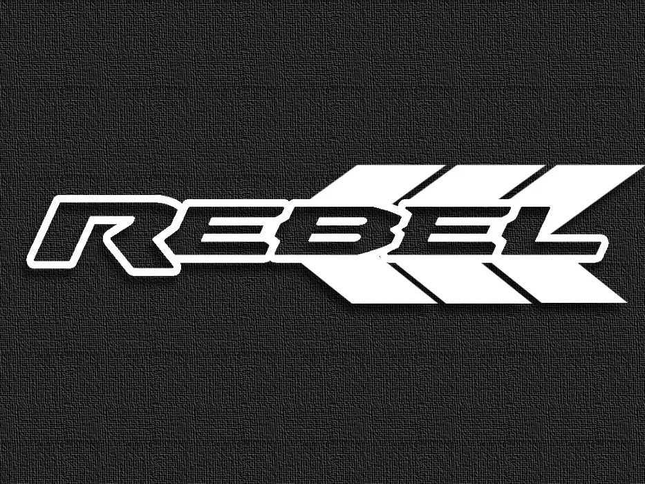 Rebel Truck Vinyl Decal Set of 2 - High-Quality Car Stickers for Vehicle Decoration