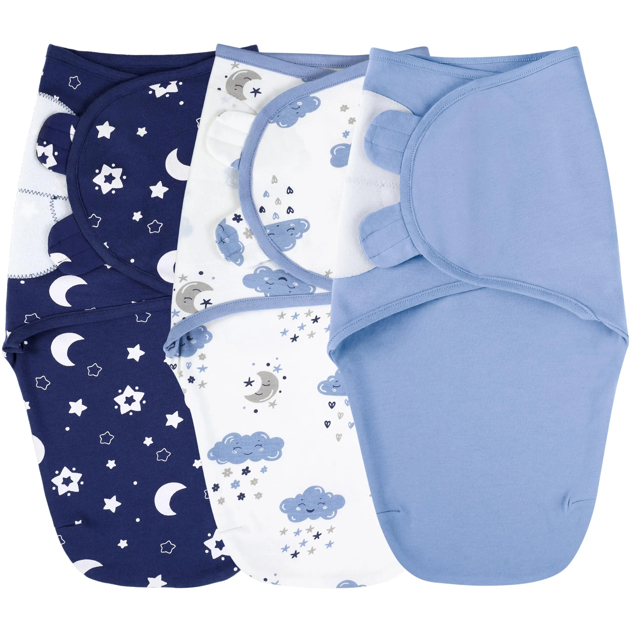 Yoofoss Newborn Baby Swaddle Set, 100% Cotton Adjustable Infant Sleep Sack for 0-6 Months, Breathable Soft 3-Pack Baby Swaddle Sack,sohochic