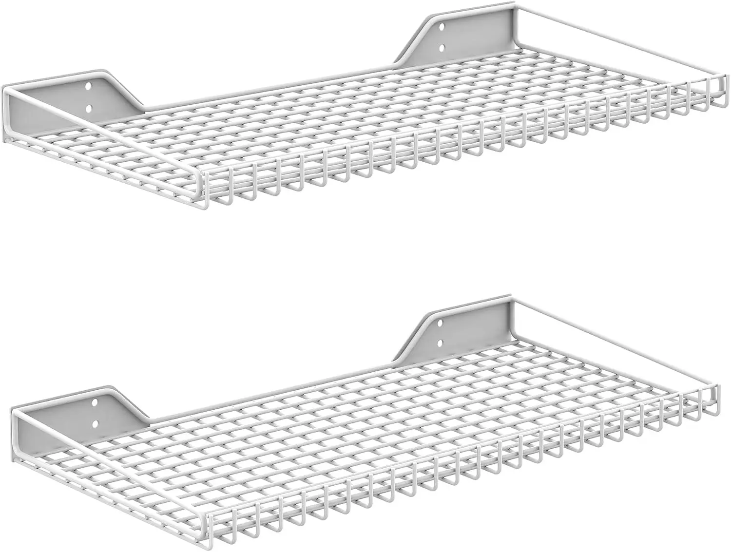 2 Pack 23.5" x 12" Garage Wall Shelf Wall-Mounted Storage Shelves for Garage Closet Laundry Room Heavy Duty Floating Shelving Holds Up to 65 lbs White