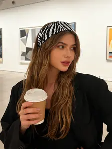 Zebra Print Wide Hairband, Fashion Vintage Anti-Slip Hair Tie, Versatile Street Style Headband, 3 Color Options, Outdoor Stylish Accessory