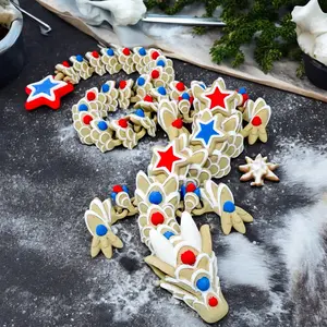 Star Cookie Dragon  – 3D Printed Articulated Fidget Toy | Adorable, Flexible Design with Heart Cookie l | A Unique and Thoughtful Valentine
