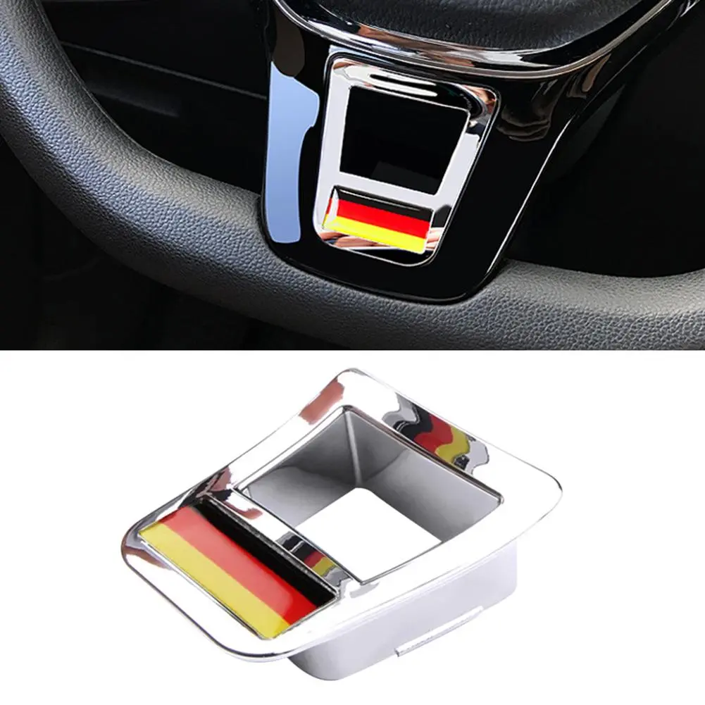 Car Emblem Steering Wheel Cover Sticker For Volkswagen VW Golf Polo Passat CC Tiguan Rline Jetta Atlas Bora Touran Lavida Sharan