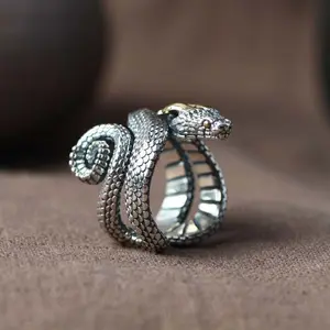 Cobra Shaped Open Ring Unisex Daily Wear Jewelry Gift Jewelry