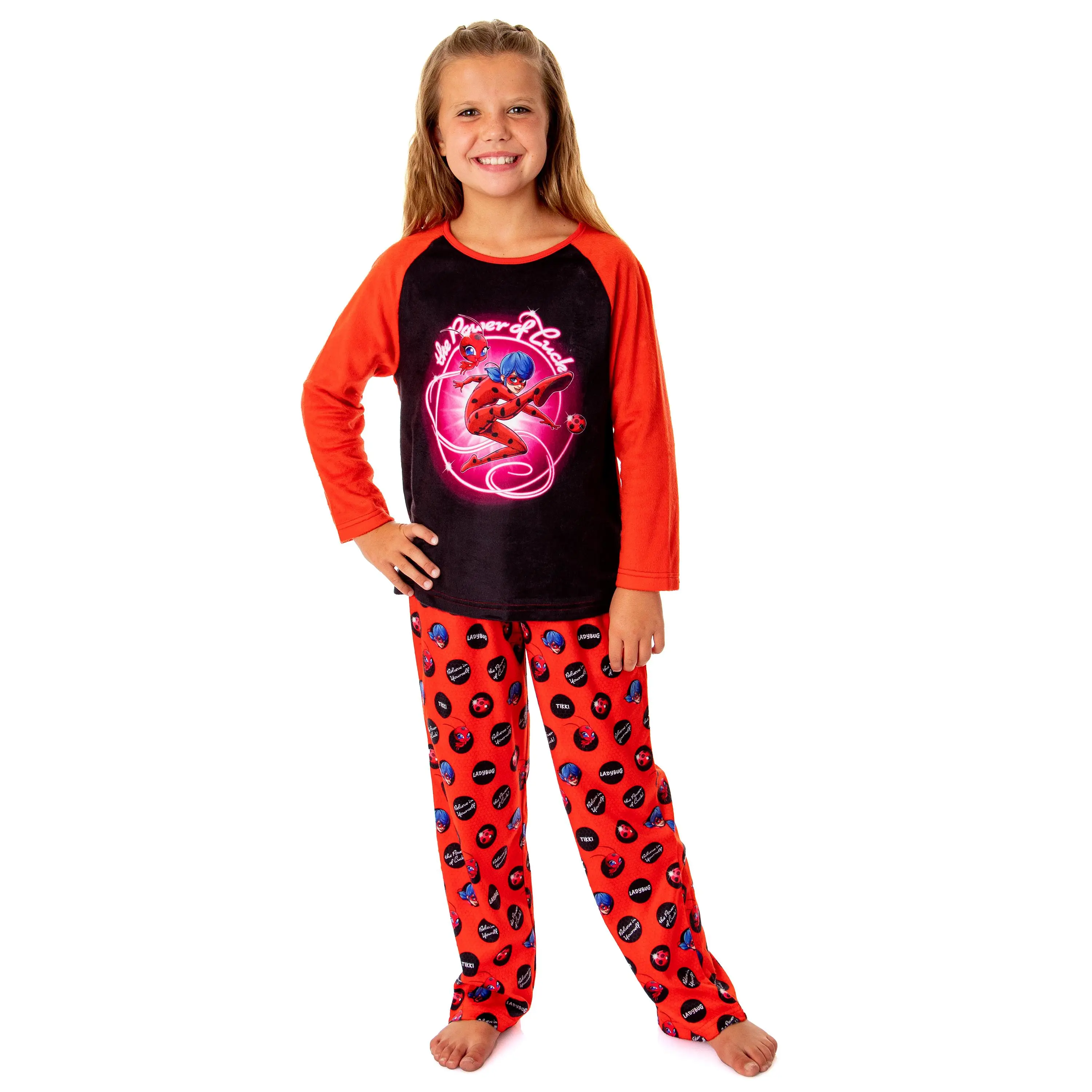 Miraculous: Tales of Ladybug & Cat Noir Girls' The Power Of Luck Sleep Pajama Set